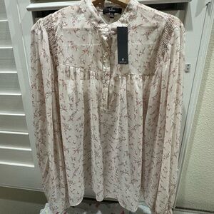 Lulu's Cream Floral Blouse
